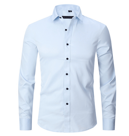 Chemise slim fit à manches longues infroissable pour homme