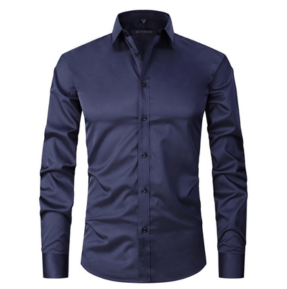 Chemise slim fit à manches longues infroissable pour homme