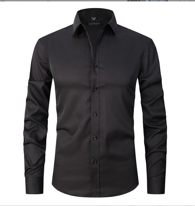 Chemise slim fit à manches longues infroissable pour homme