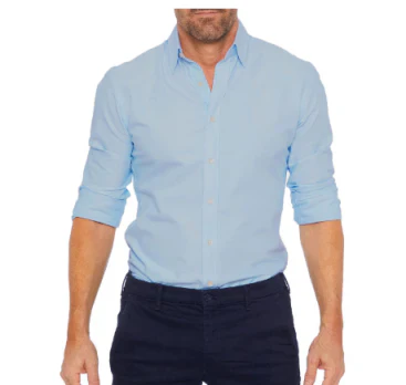 Chemise homme col moderne manches longues