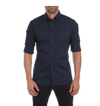 Chemise homme col moderne manches longues