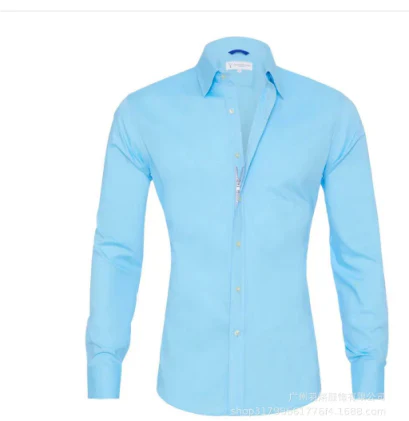 Chemise homme col moderne manches longues
