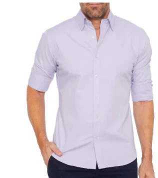 Chemise homme col moderne manches longues
