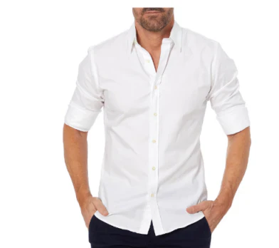 Chemise homme col moderne manches longues