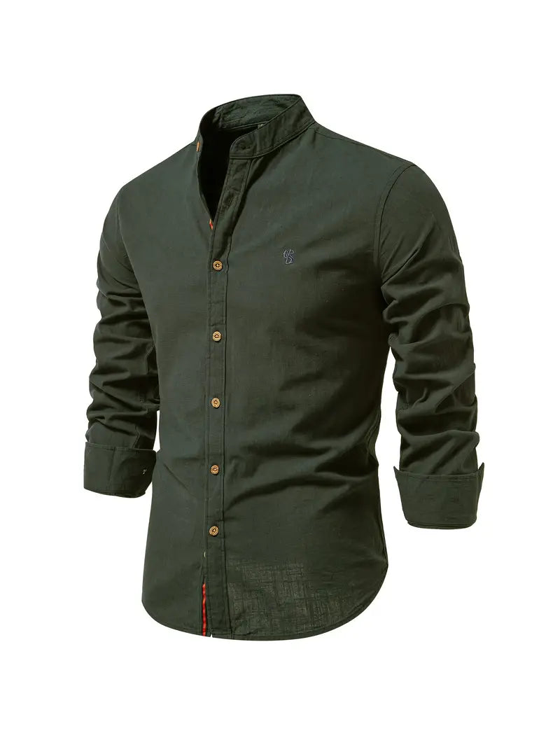Leichtes Langarmhemd Slim Fit für Herren - IdealeKleiden