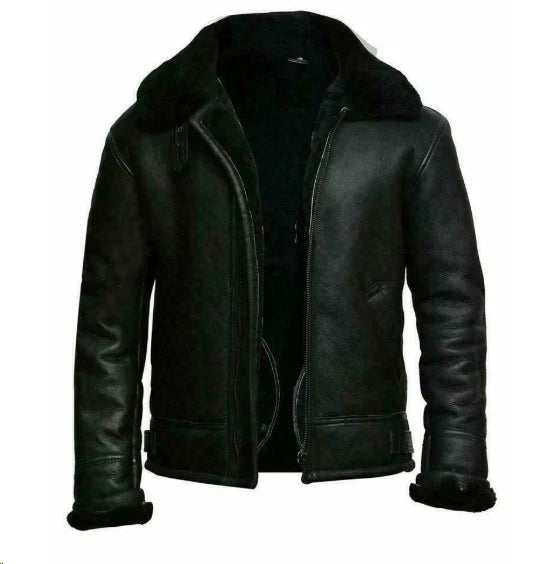 Lederjacke Herren BomberStyle Elegante Optik - IdealeKleiden