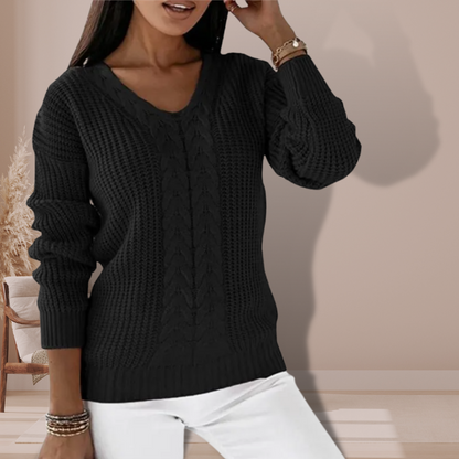 Pull femme doux torsadé