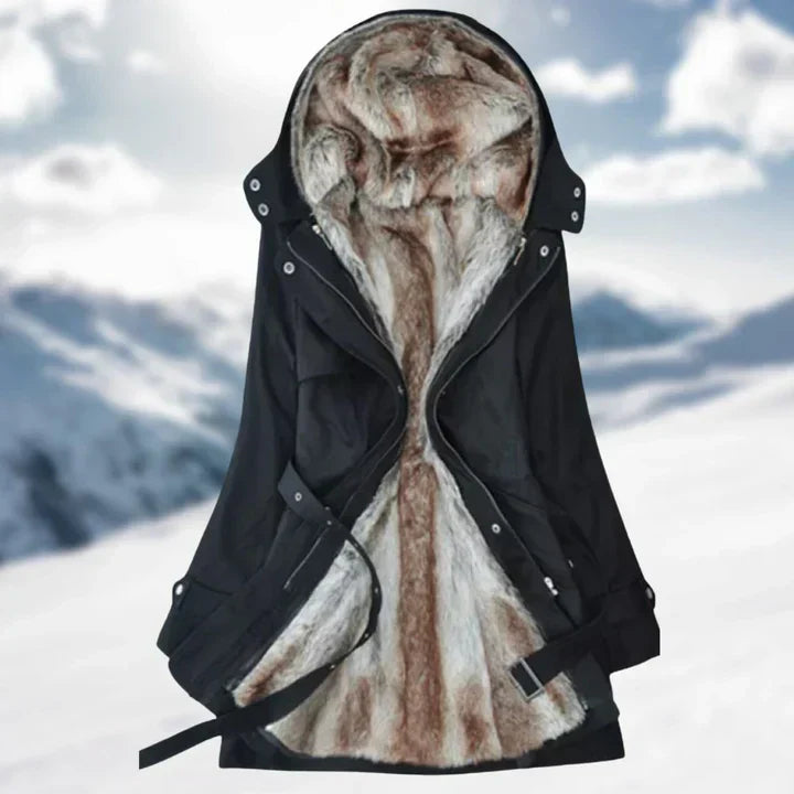 Langer Damenwintermantel mit Stilvollem Design - IdealeKleiden