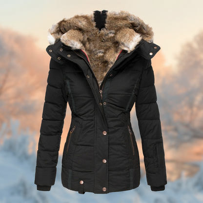 Doudoune chaude pour femme avec doublure en peluche