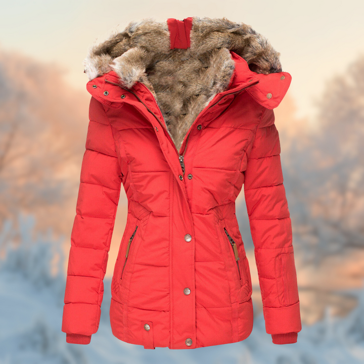 Doudoune chaude pour femme avec doublure en peluche
