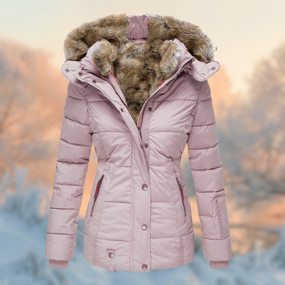 Doudoune chaude pour femme avec doublure en peluche