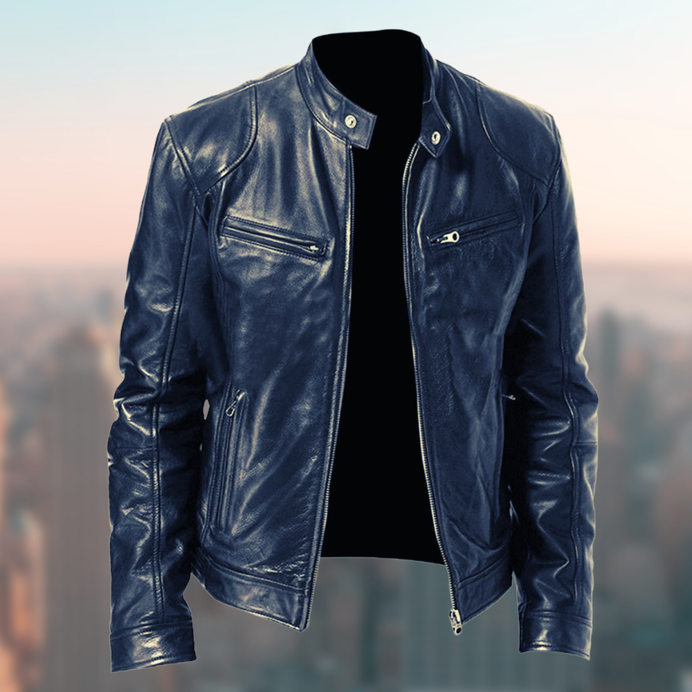 Veste en cuir élégante Tony Flair pour hommes