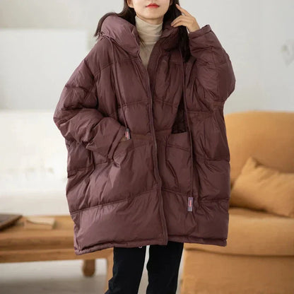 Manteau élégant en duvet pour femme chaud hiver