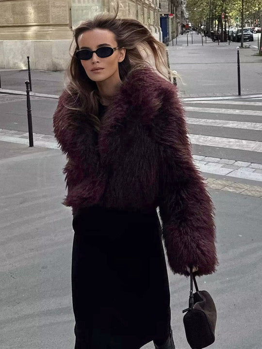Veste en fausse fourrure femme élégante