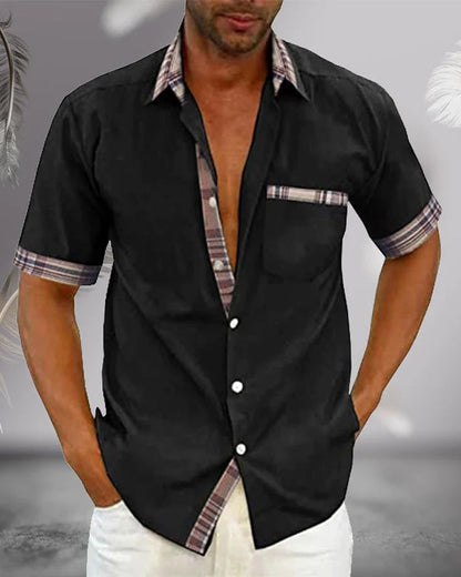Chemise Homme Manches Courtes Style Décontracté