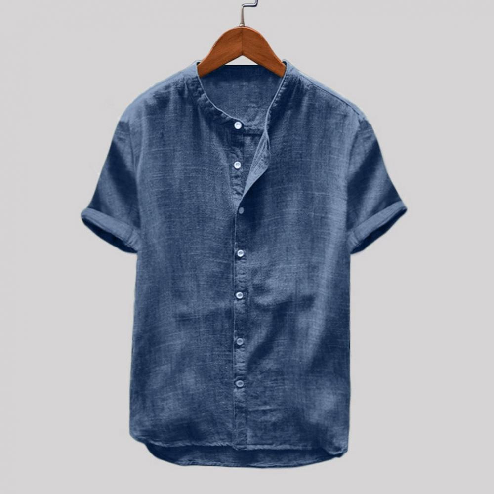 Chemise d'été légère en coton à manches courtes