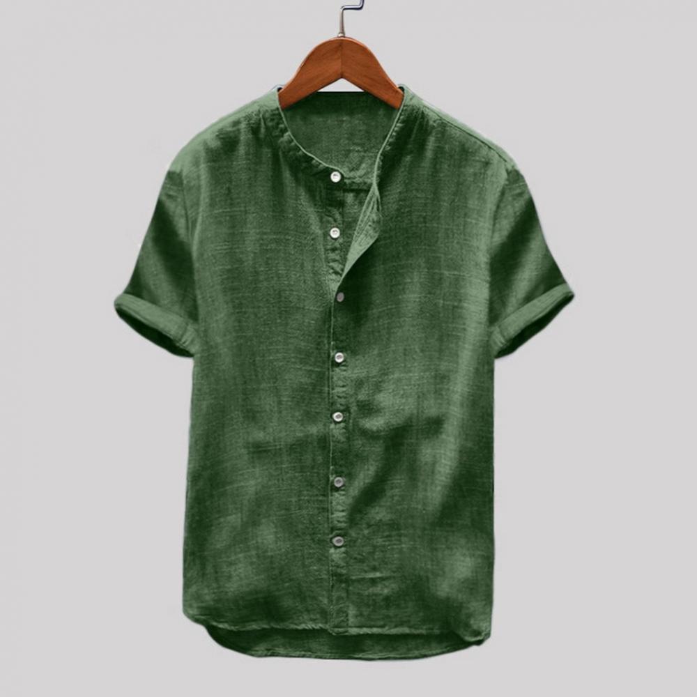 Chemise d'été légère en coton à manches courtes