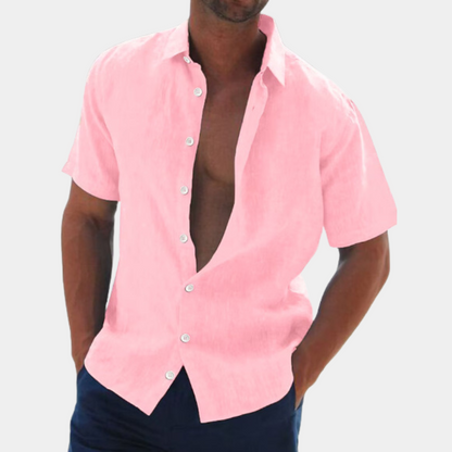 Chemise d'été légère aspect toile