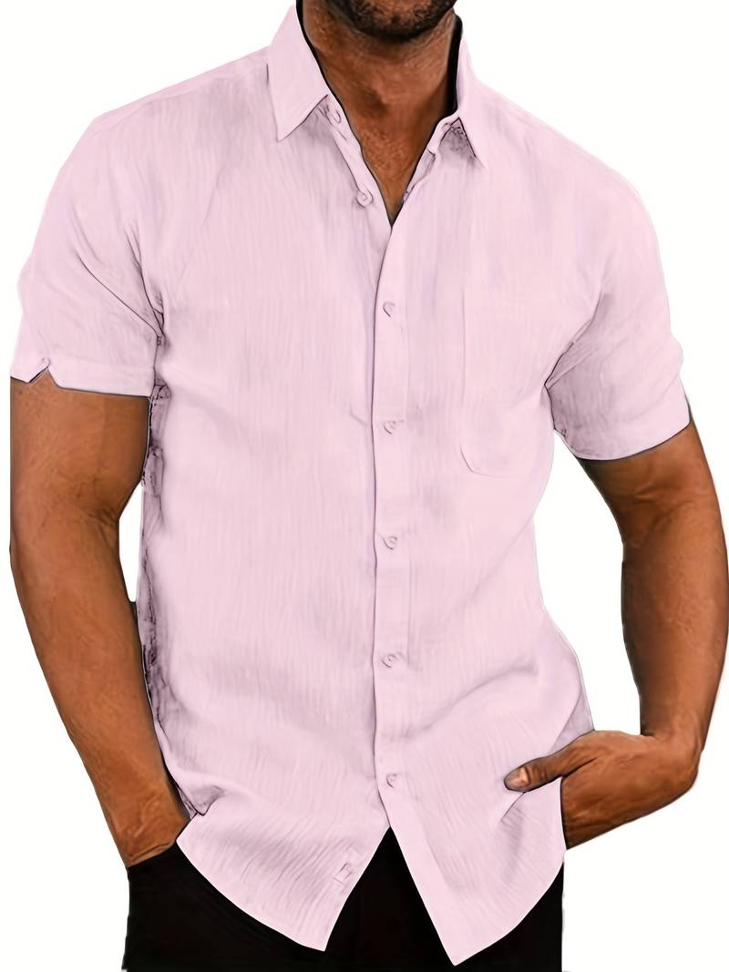 Chemise d'été légère col boutons homme