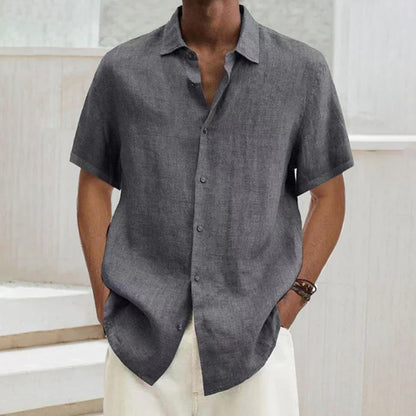 Chemise d'été légère en coton à boutons