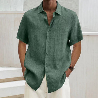 Chemise d'été légère en coton à boutons