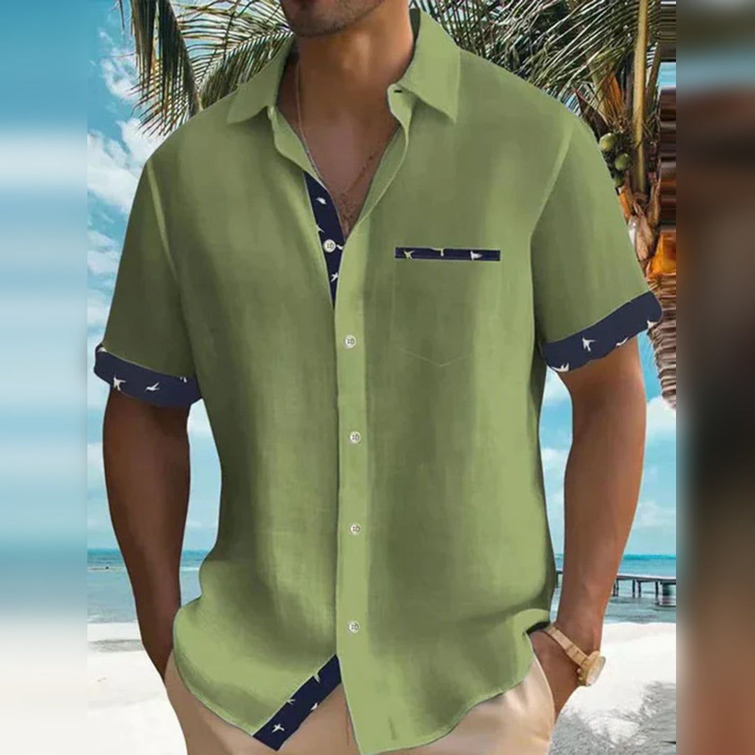 Chemise d'été légère pour homme Manches courtes