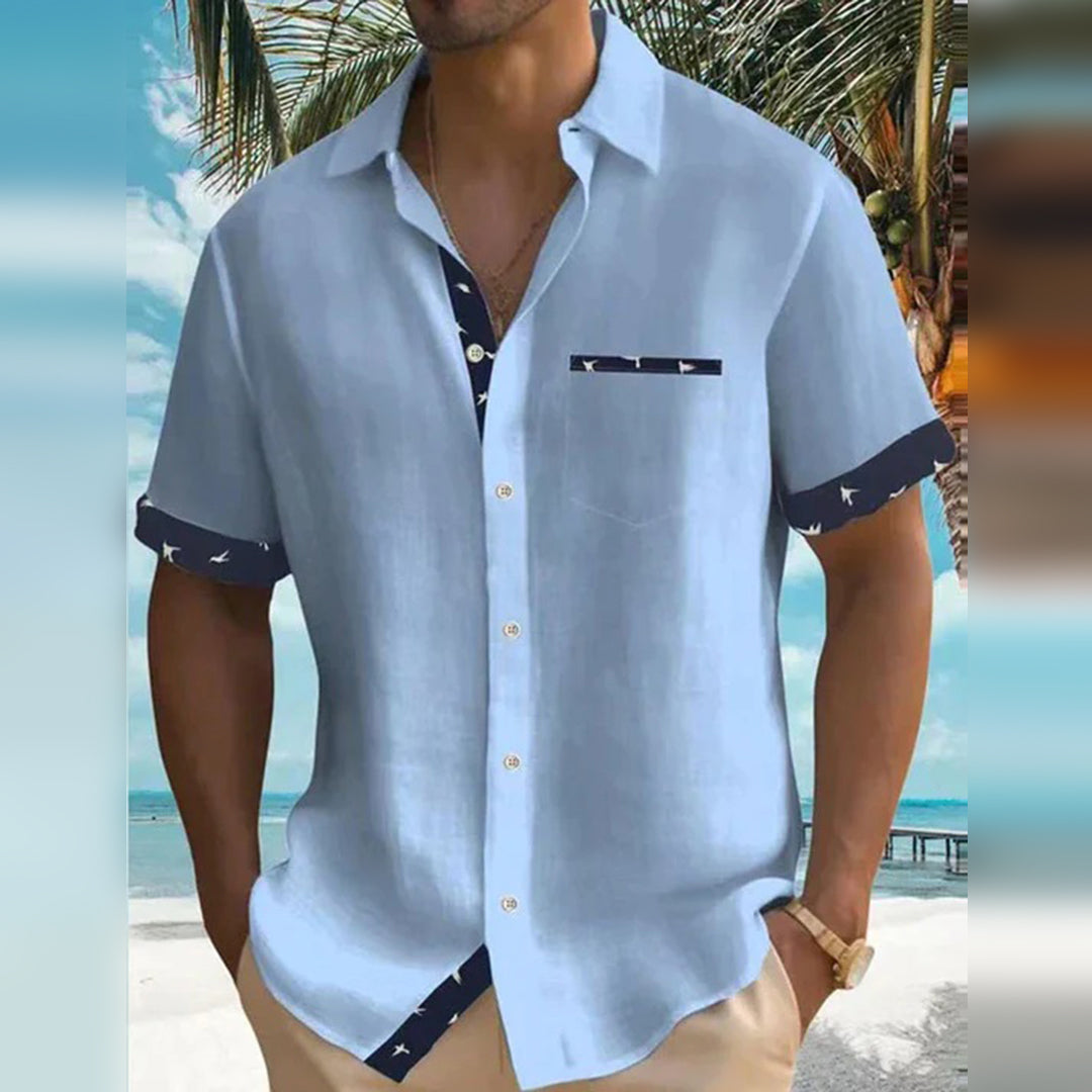 Chemise d'été légère pour homme Manches courtes