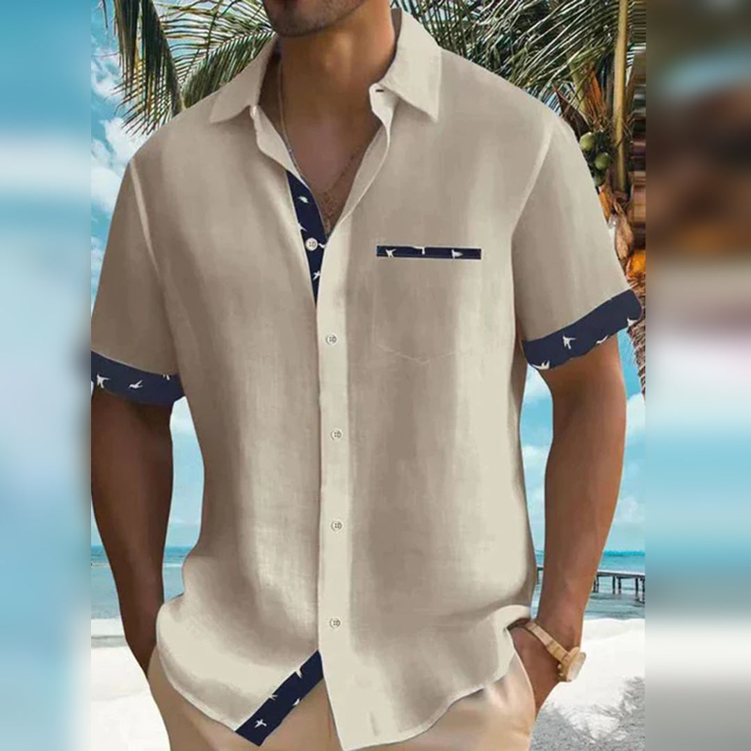 Chemise d'été légère pour homme Manches courtes