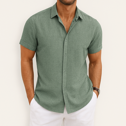 Chemise légère pour homme avec col et boutons