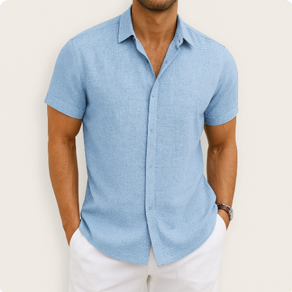 Chemise légère pour homme avec col et boutons