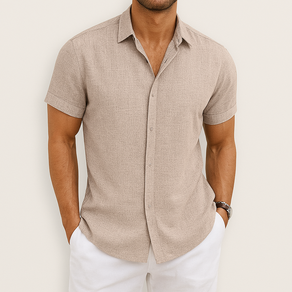 Chemise légère pour homme avec col et boutons