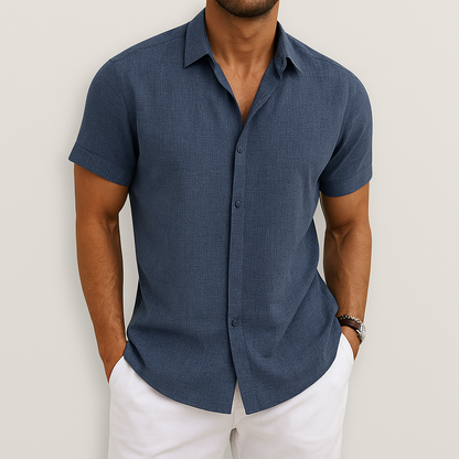 Chemise légère pour homme avec col et boutons