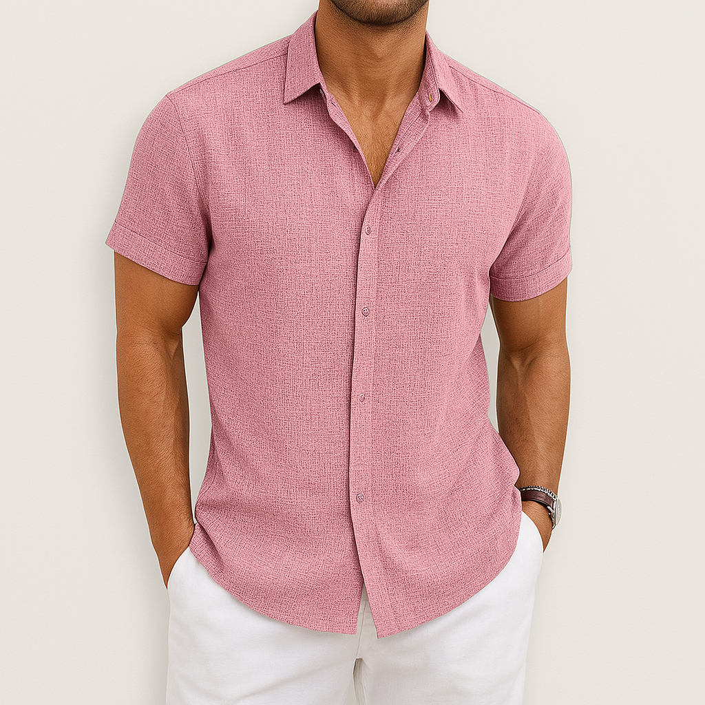 Chemise légère pour homme avec col et boutons