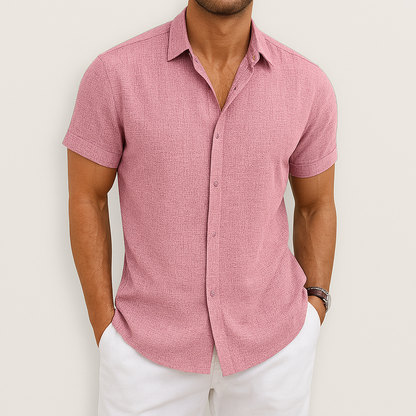 Chemise légère pour homme avec col et boutons