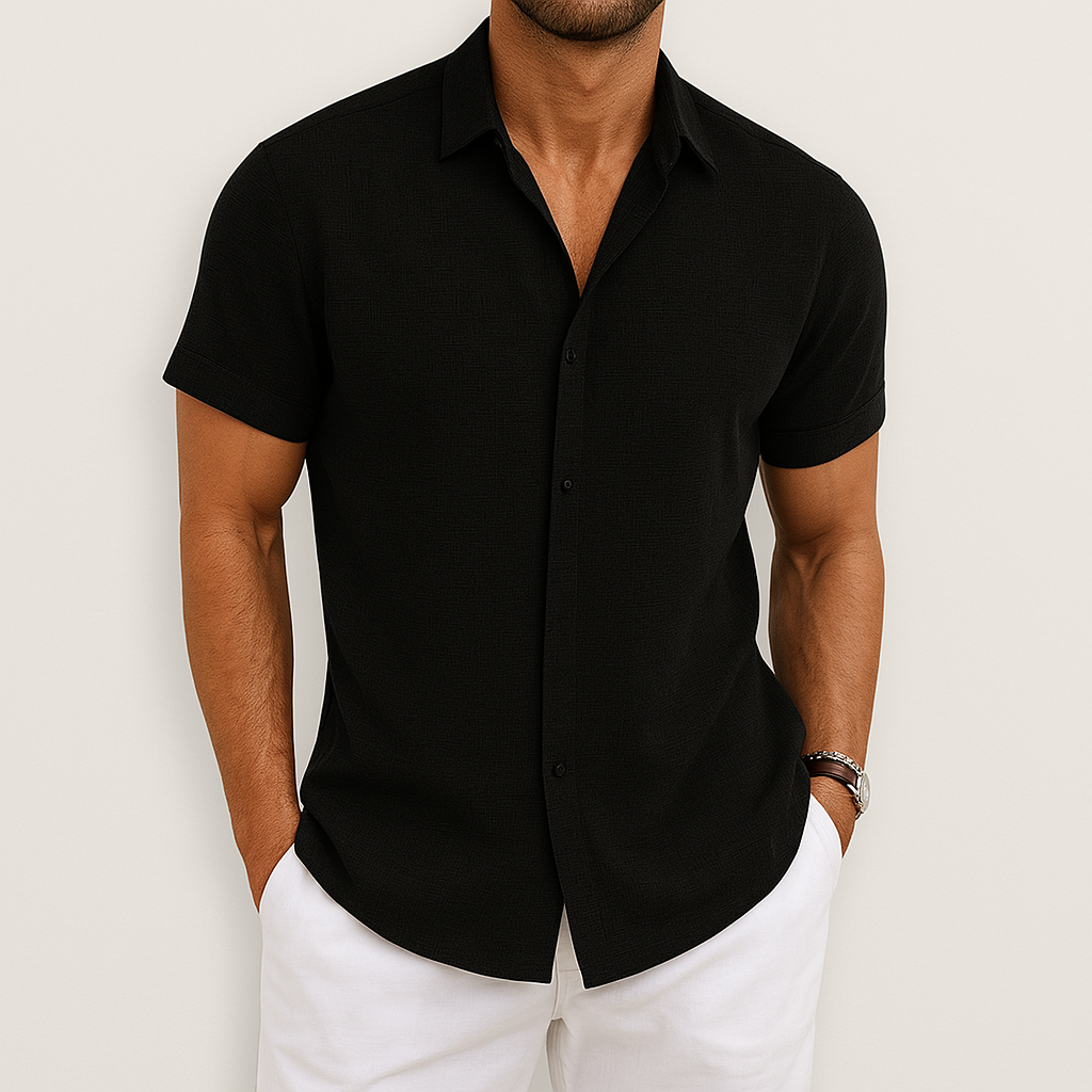 Chemise légère pour homme avec col et boutons