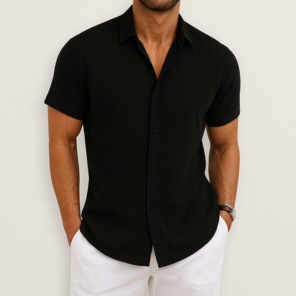 Chemise légère pour homme avec col et boutons