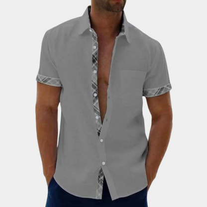 Chemise d'été homme à manches courtes et col