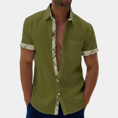 Chemise d'été homme à manches courtes et col