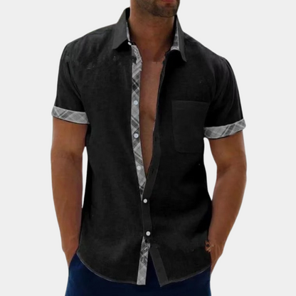 Chemise d'été homme à manches courtes et col