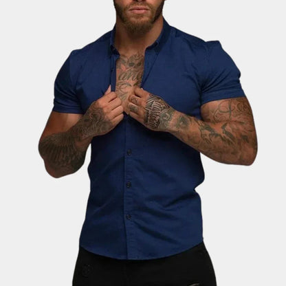 Chemise slim fit pour homme avec boutons