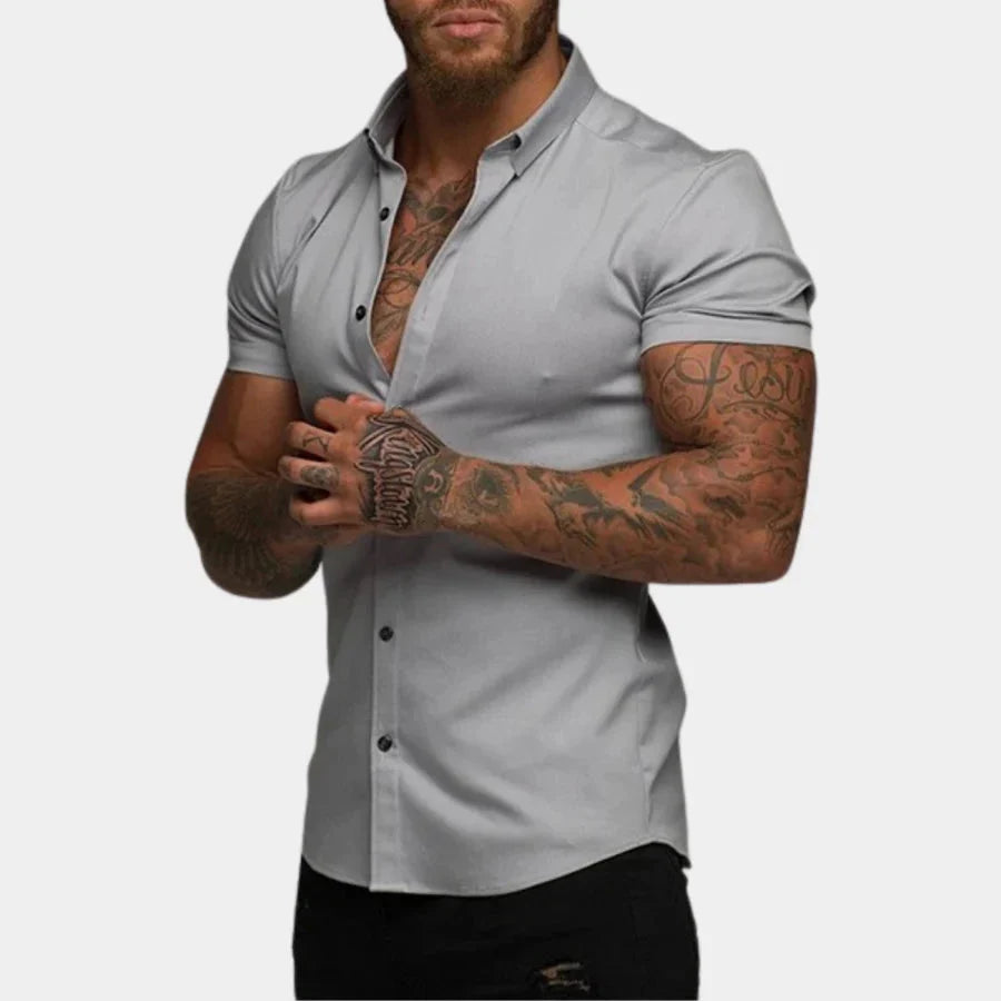 Chemise slim fit pour homme avec boutons