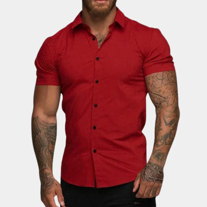 Chemise slim fit pour homme avec boutons