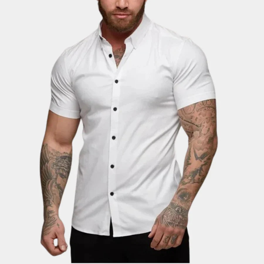 Chemise slim fit pour homme avec boutons