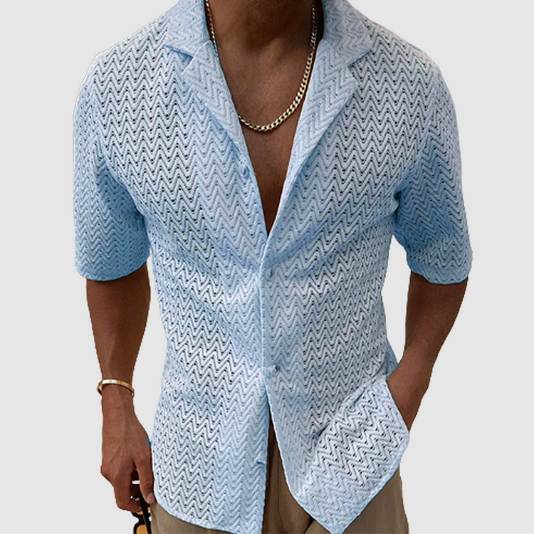 Sommerhemd Herren Slim Fit Atmungsaktiv - IdealeKleiden