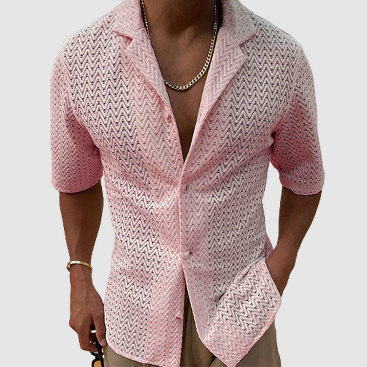 Chemise d'été homme coupe ajustée respirante