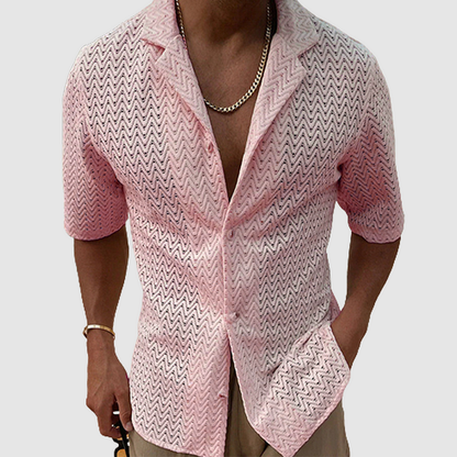 Chemise d'été homme coupe ajustée respirante