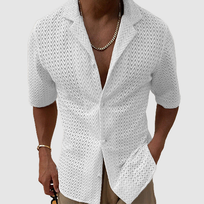 Chemise d'été homme coupe ajustée respirante