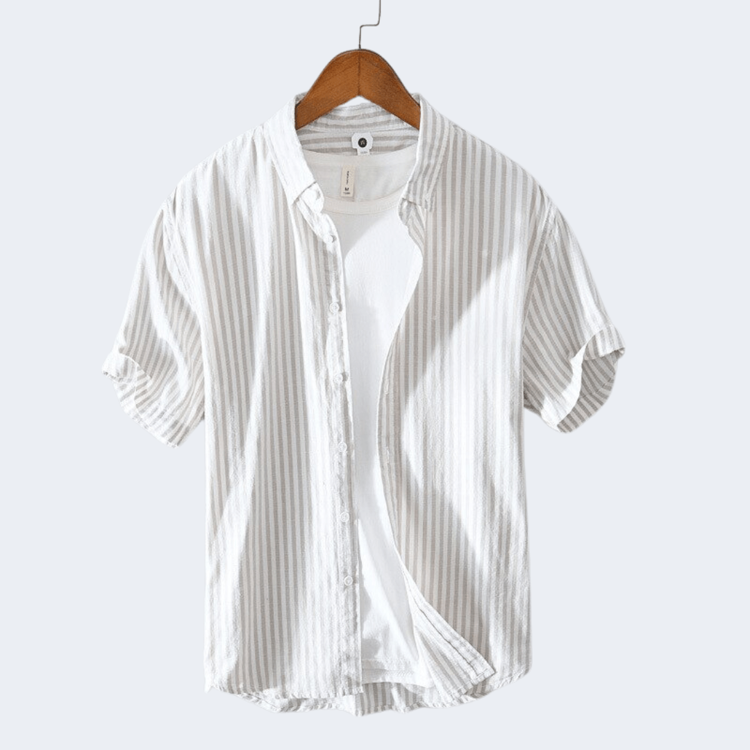 Chemise homme rayée col boutons