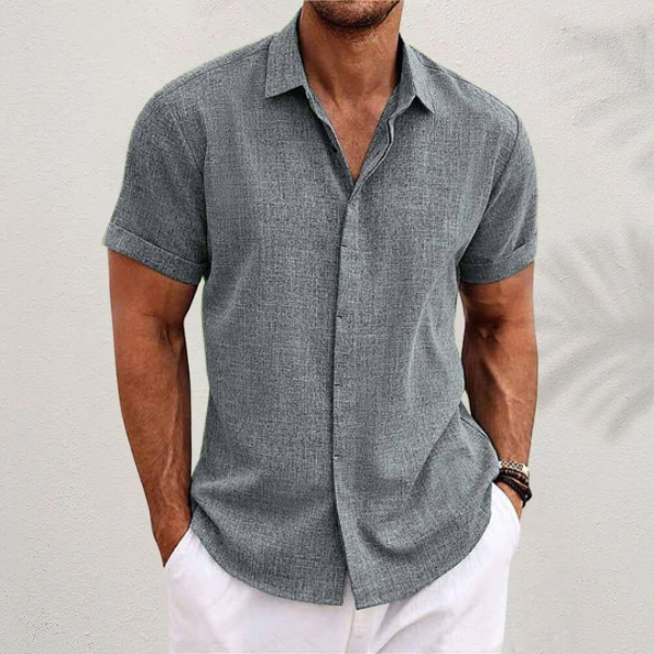 Chemise légère pour homme avec col et boutons