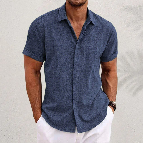 Chemise légère pour homme avec col et boutons